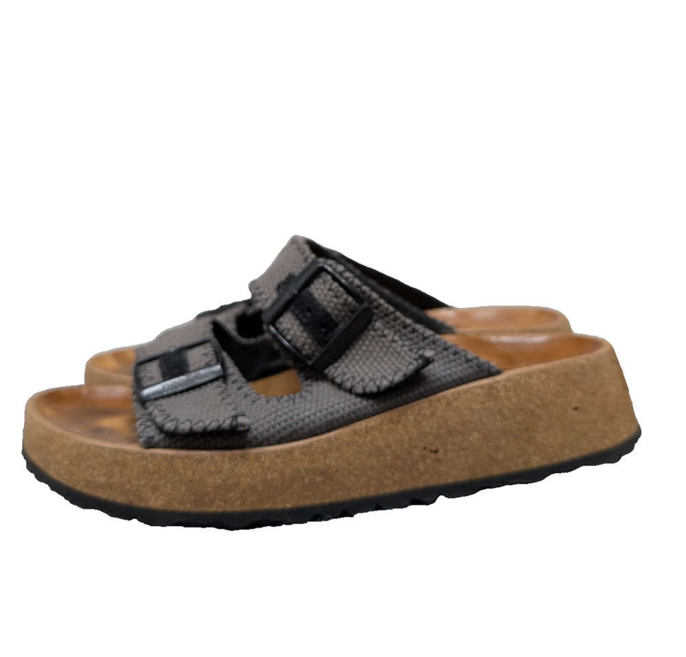 Papillio Birkenstock Gabriela Sandals Womens 7 EU38 Comfort Platform Gray Buckle